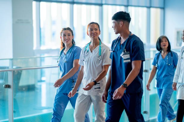 Medical team making rounds together